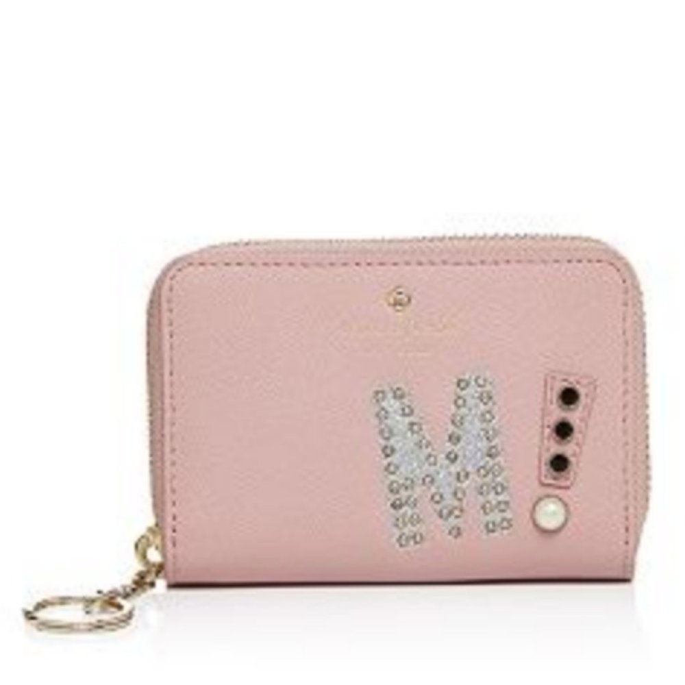 kate spade pink Hartley Lane Cassidy Letter Initial Wallet M nwot